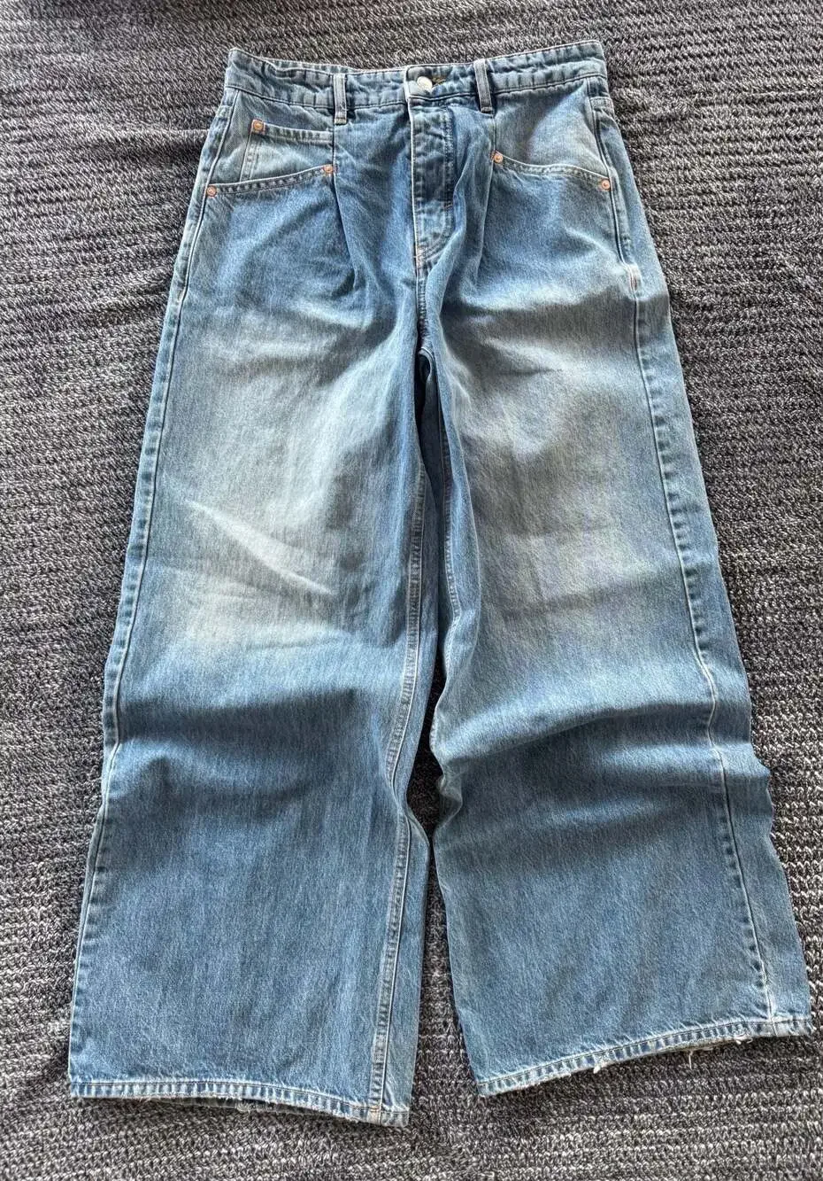Free People "The Twenty Eight" Vintage-Inspired Wide Leg Baggy Jeans - Picture 1 of 8